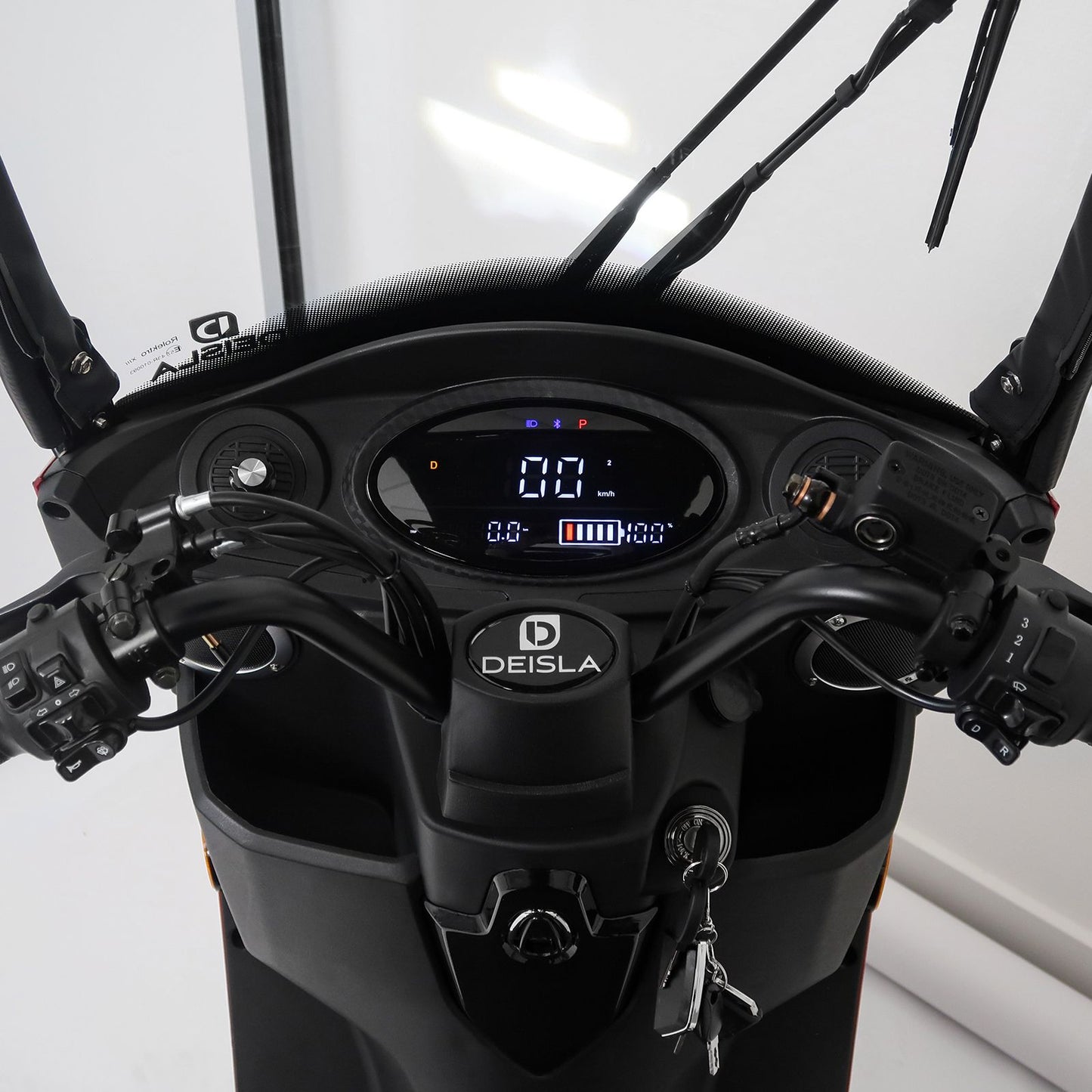 Rolektro Deisla DS3-25 mit Dach und Wetterschutz, Lithium-Akku, Rot, 25 km/h