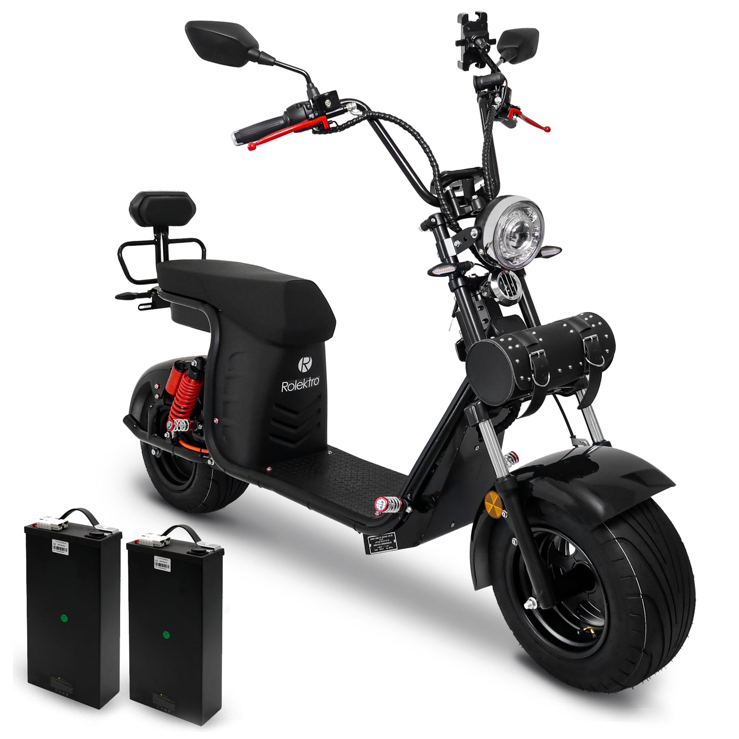 Rolektro E-Chopper 45 mit 2 x Lithium Akkus, 45 km/h